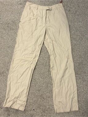 Vintage Prada Sport Beige Technical Cotton Trousers – Made in Italy – Size 40